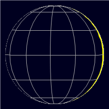 Appearance of the Moon, celestial north is upwards
