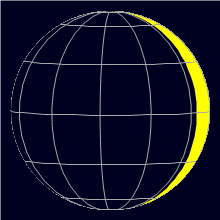 Appearance of the Moon, celestial north is upwards