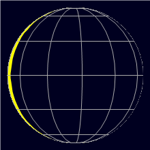 Appearance of the Moon, celestial north is upwards