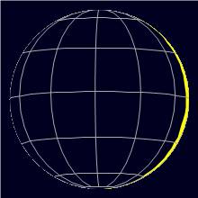 Appearance of the Moon, celestial north is upwards
