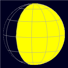 Appearance of the Moon, celestial north is upwards