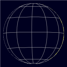 Appearance of the Moon, celestial north is upwards