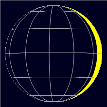 Appearance of the Moon, celestial north is upwards