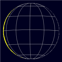 Appearance of the Moon, celestial north is upwards