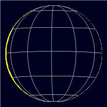 Appearance of the Moon, celestial north is upwards