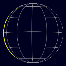 Appearance of the Moon, celestial north is upwards