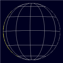 Appearance of the Moon, celestial north is upwards