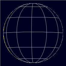 Appearance of the Moon, celestial north is upwards