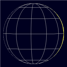 Appearance of the Moon, celestial north is upwards