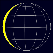 Appearance of the Moon, celestial north is upwards