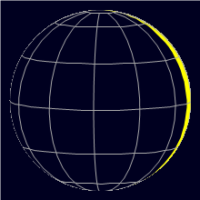 Appearance of the Moon, celestial north is upwards