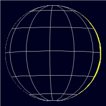 Appearance of the Moon, celestial north is upwards