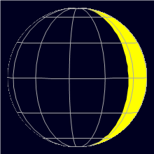 Appearance of the Moon, celestial north is upwards