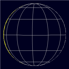 Appearance of the Moon, celestial north is upwards
