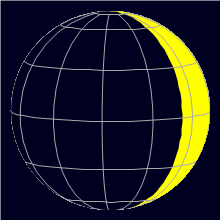 Appearance of the Moon, celestial north is upwards
